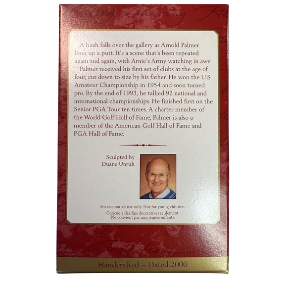Hallmark Keepsake Ornament Arnold Palmer Golfer Putting 2000 VTG Collectible - Picture 5 of 5